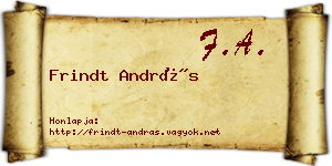 Frindt András névjegykártya